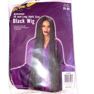 Long black hair wig